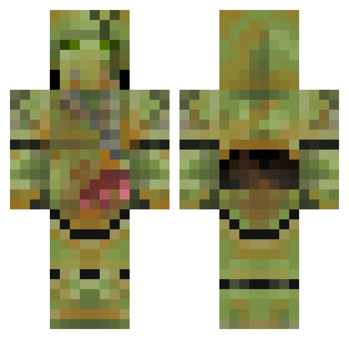 KIRTIMUKHA Minecraft skin, front and back view