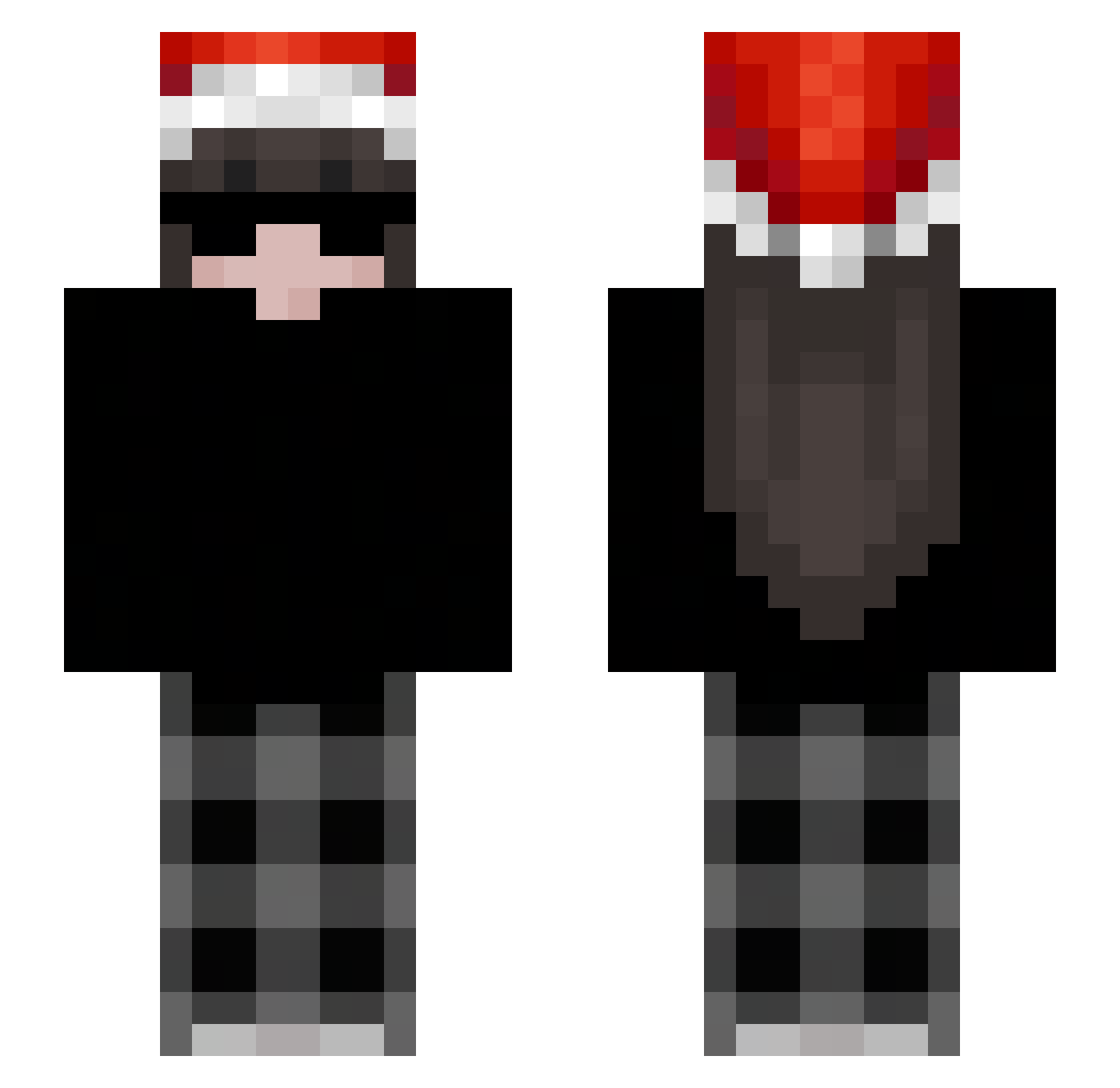 spuqz Minecraft skin, front and back view