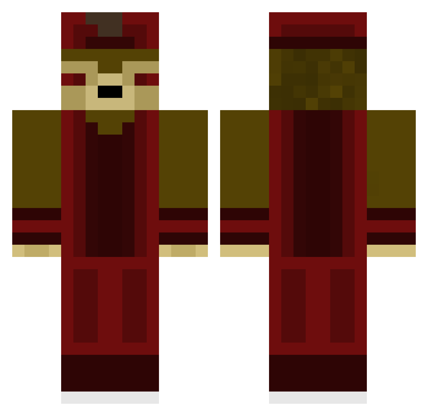 bengosa Minecraft skin, front and back view