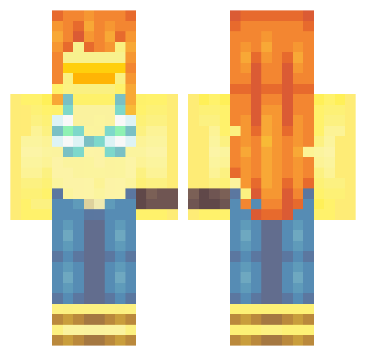 Ledriz777 Minecraft skin, front and back view
