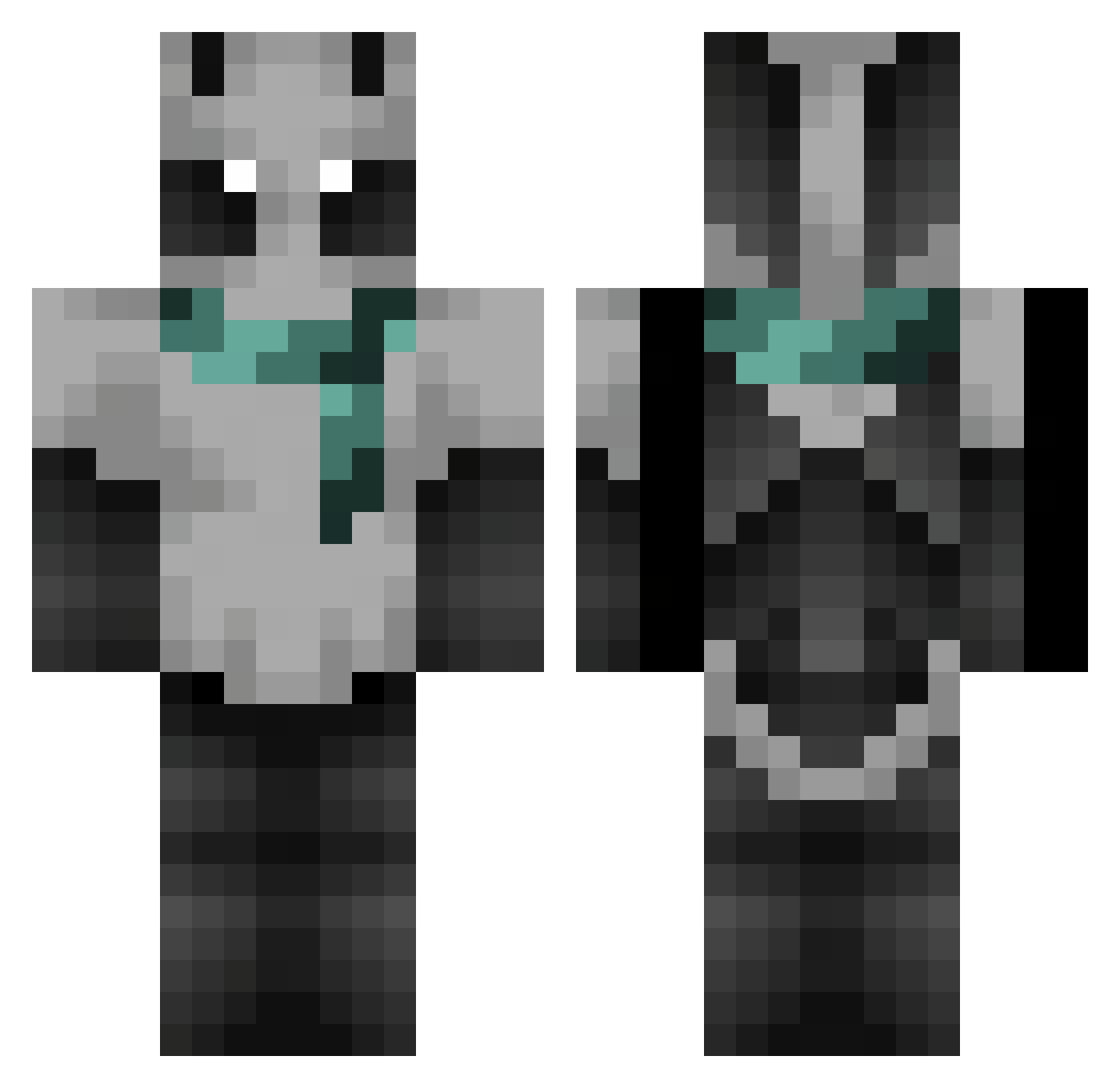EnderMarcin Minecraft skin, front and back view