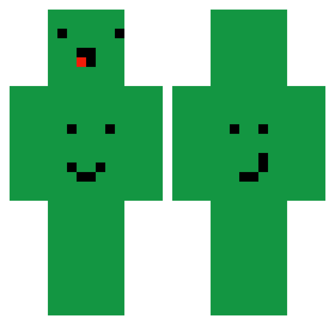 SOGALD Minecraft skin, front and back view