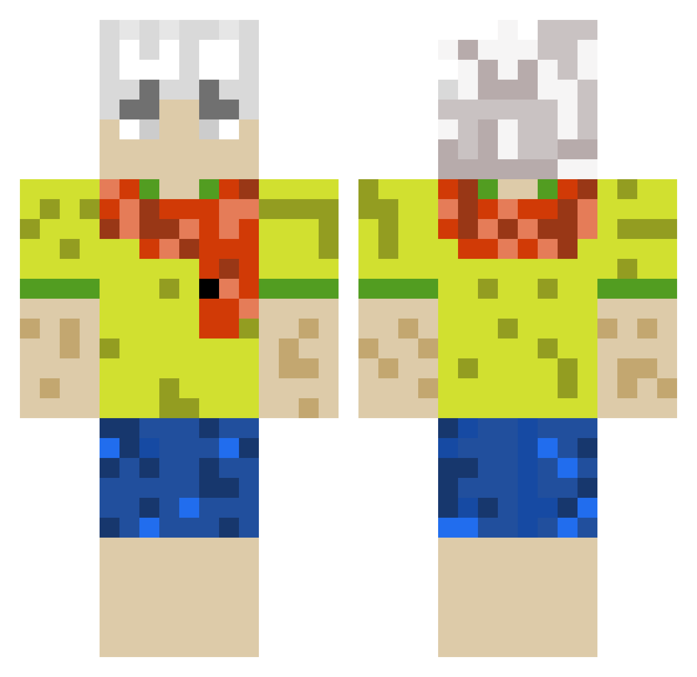 elPANITAmaster Minecraft skin, front and back view
