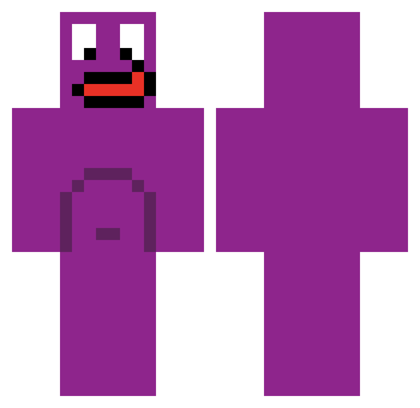 Telixu Minecraft skin, front and back view