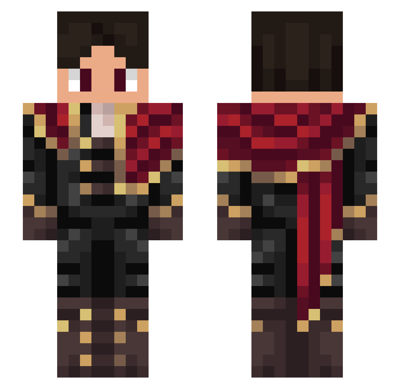 XVoidStrike Minecraft skin, front and back view