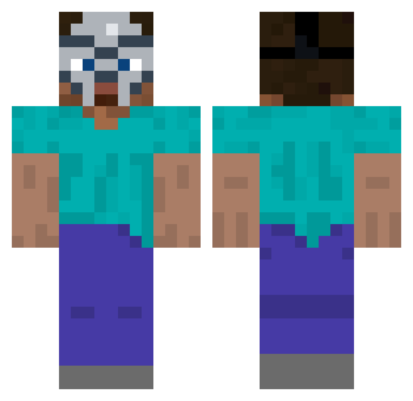 justagamer3269 Minecraft skin, front and back view