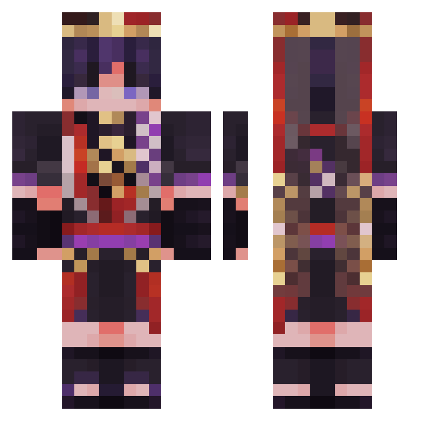 Maycoljoel2505 Minecraft skin, front and back view