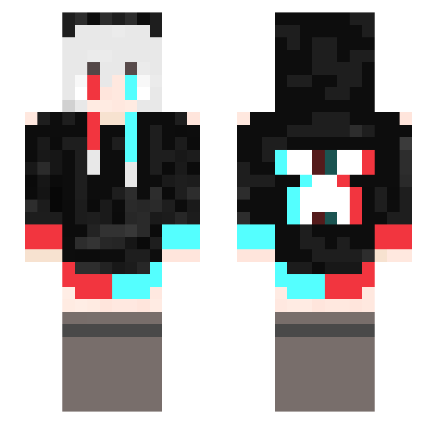 tanglingfeng Minecraft skin, front and back view