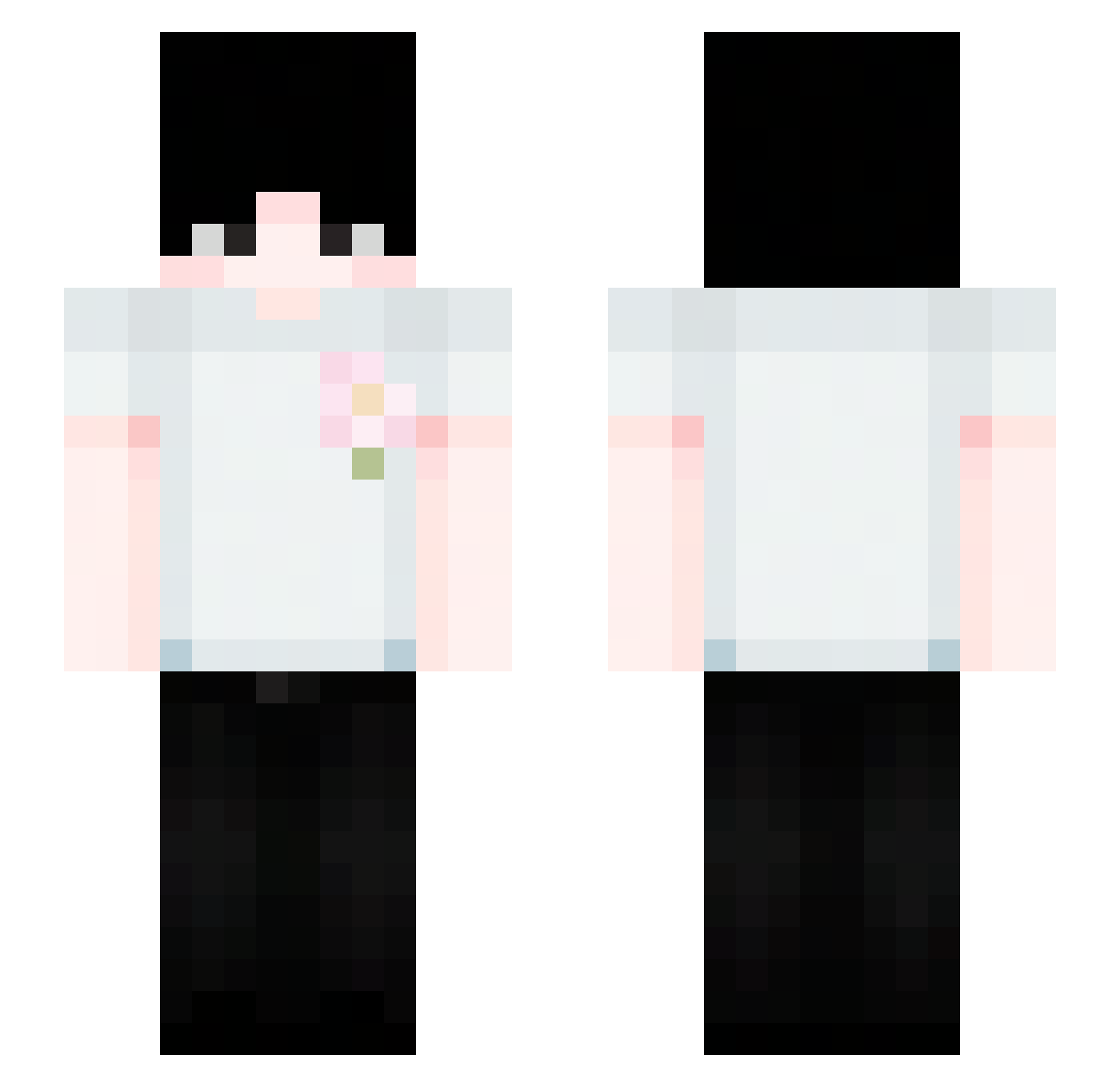 ImShyra Minecraft skin, front and back view