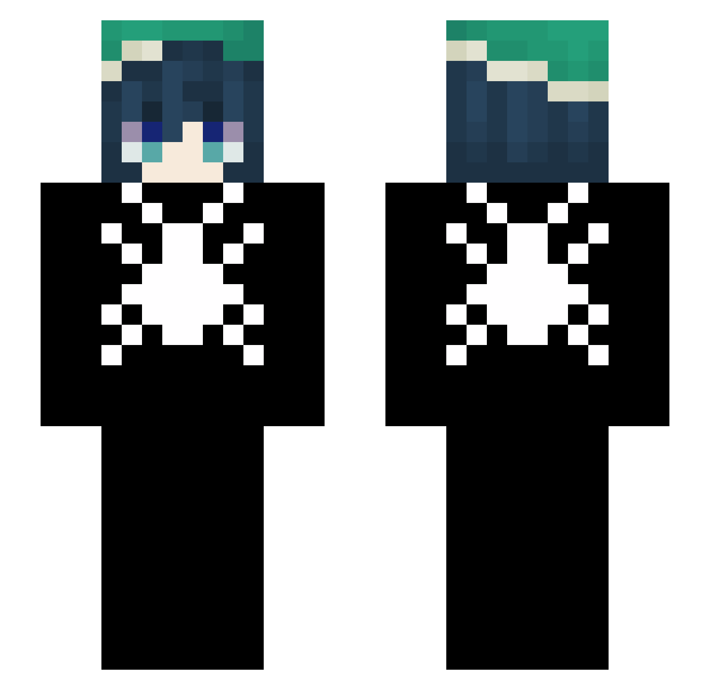 SomeAbtHD Minecraft skin, front and back view