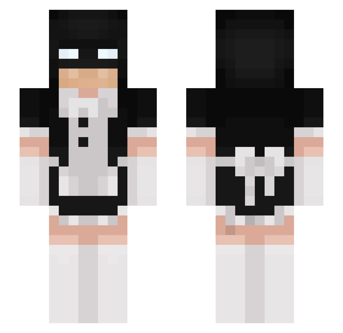 thewickedpirate Minecraft skin, front and back view
