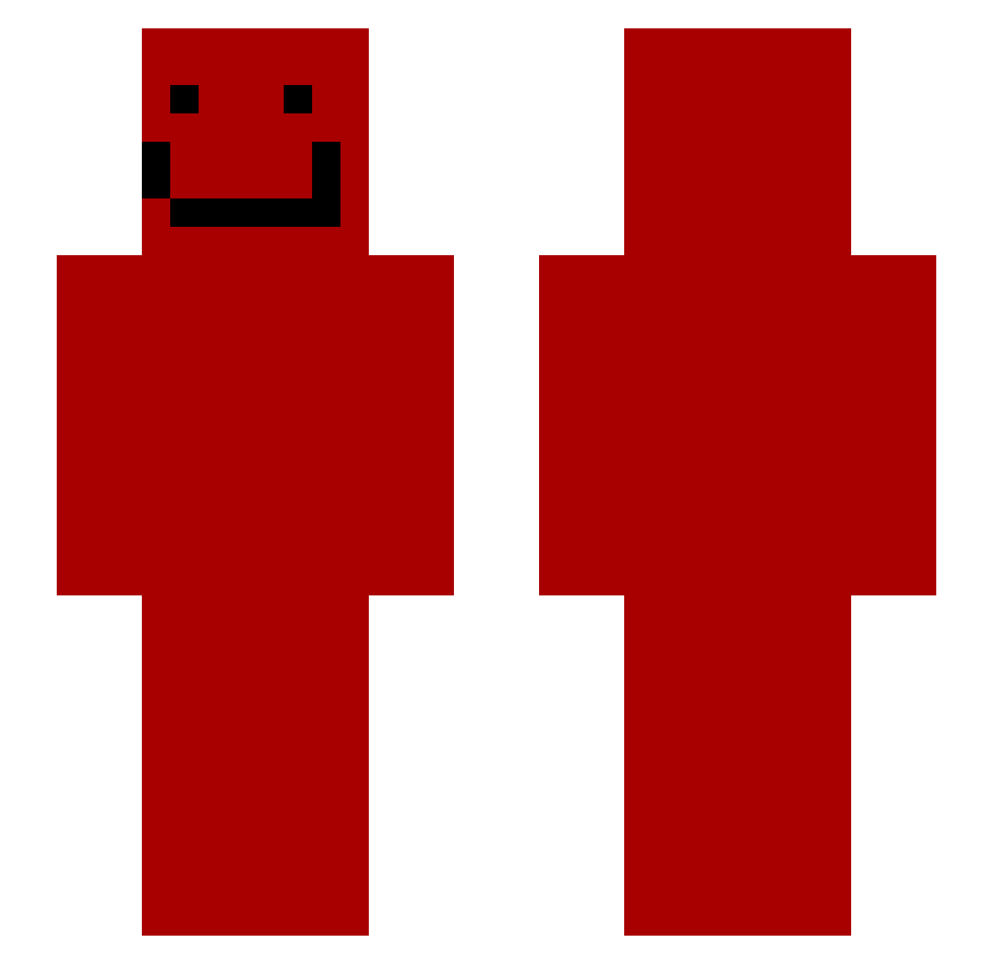 Vexx23 Minecraft skin, front and back view