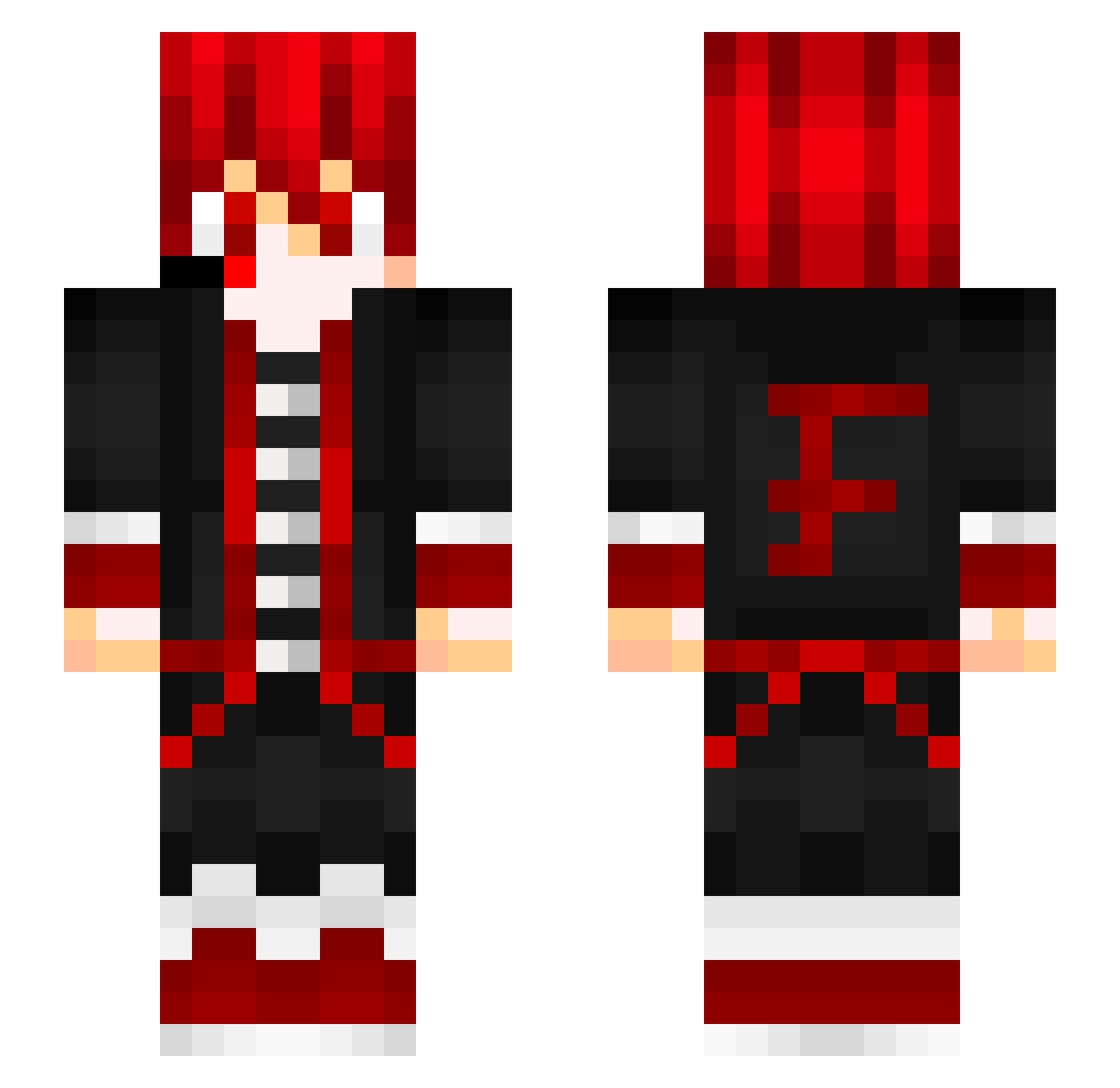 Jacklin Minecraft skin, front and back view