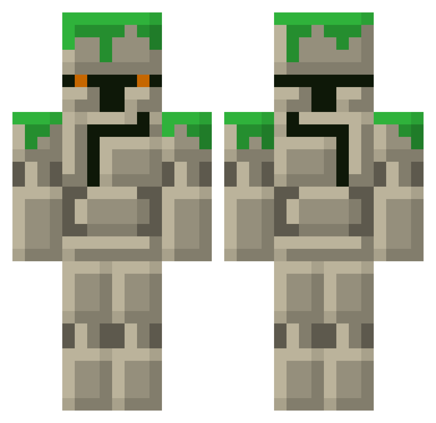 Spadeee_e Minecraft skin, front and back view