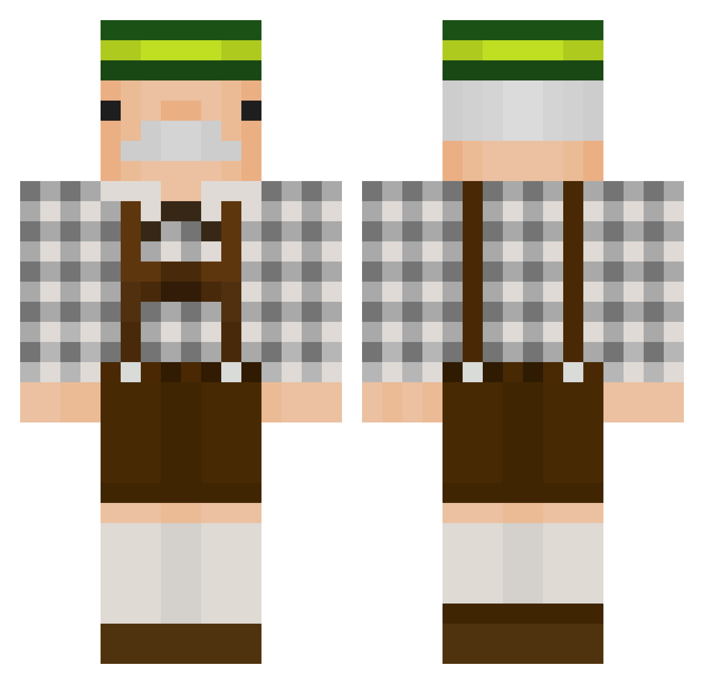 SanderKuuken Minecraft skin, front and back view