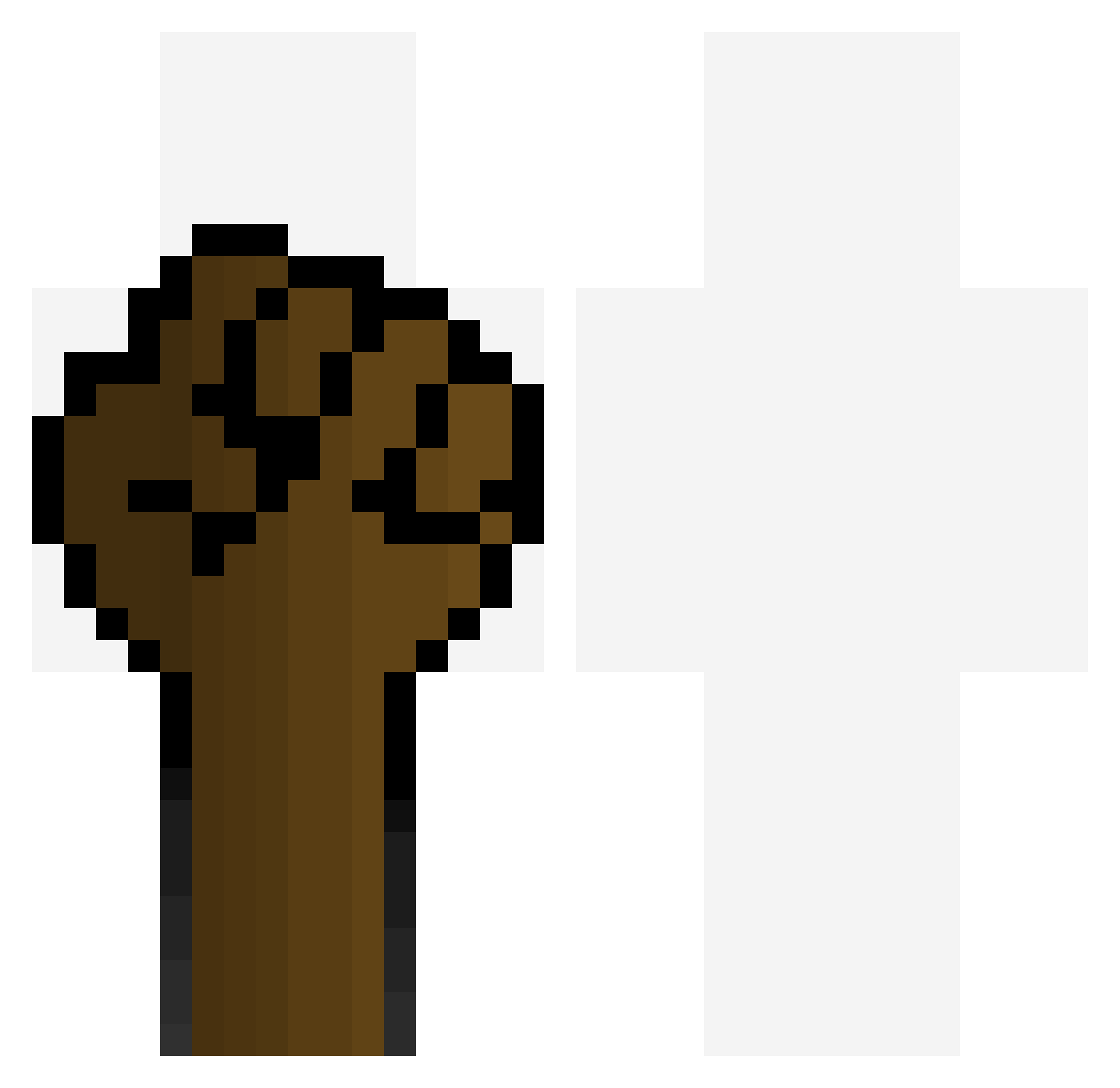 Precooled Minecraft skin, front and back view