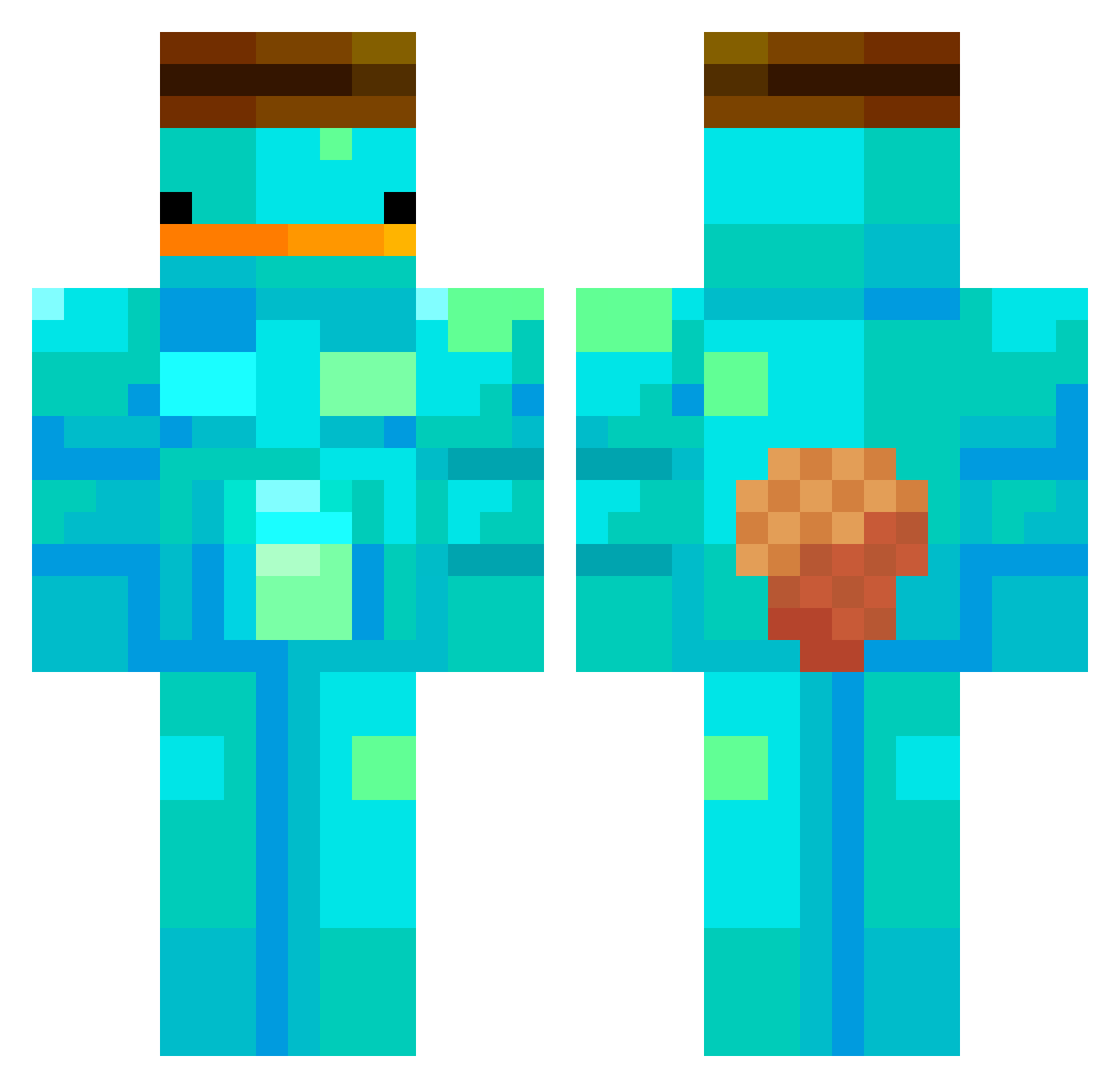 MAXCRAFTER2020 Minecraft skin, front and back view