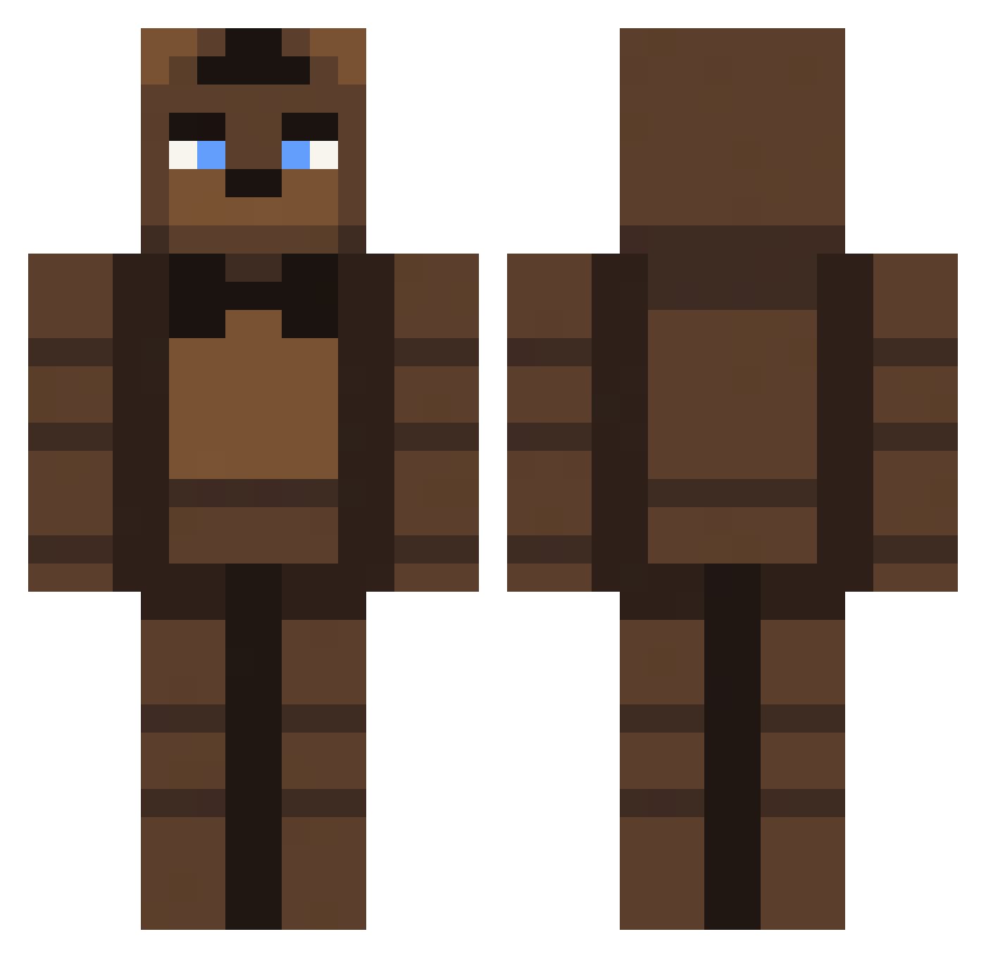 k0waiix_ Minecraft skin, front and back view