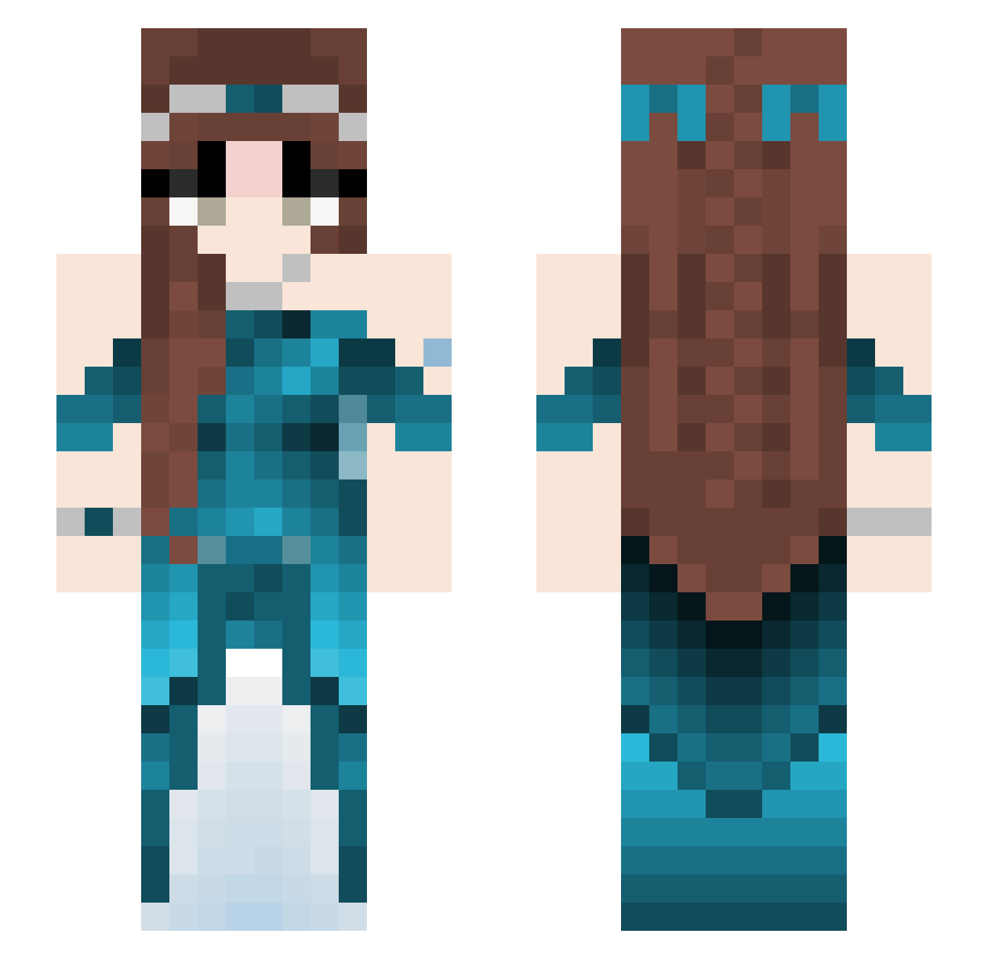 flufy7894 Minecraft skin, front and back view