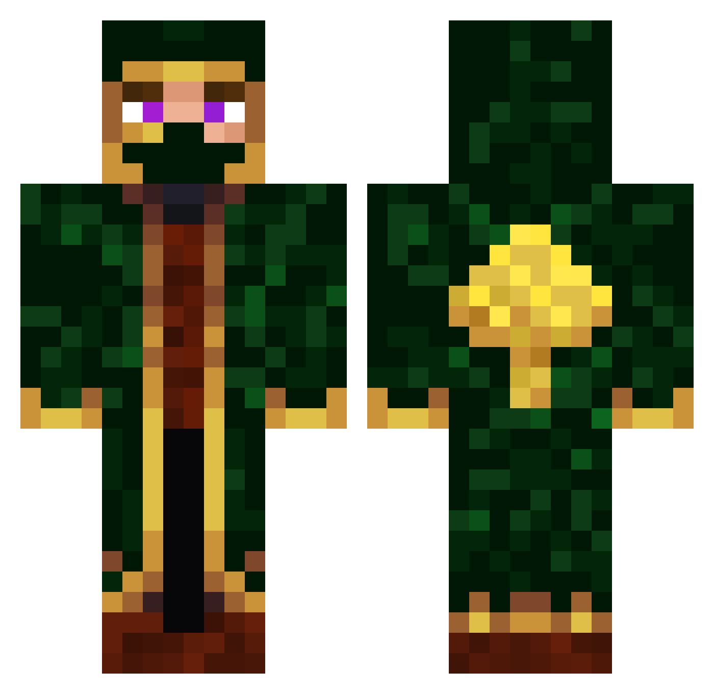 MoskauMaster Minecraft skin, front and back view