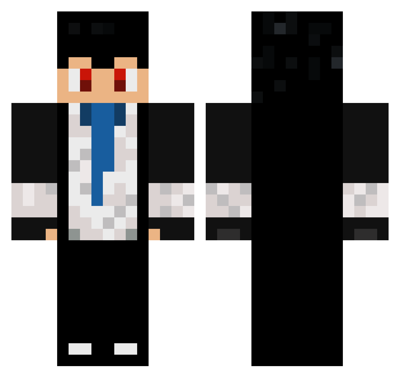 Kai_ofc Minecraft skin, front and back view