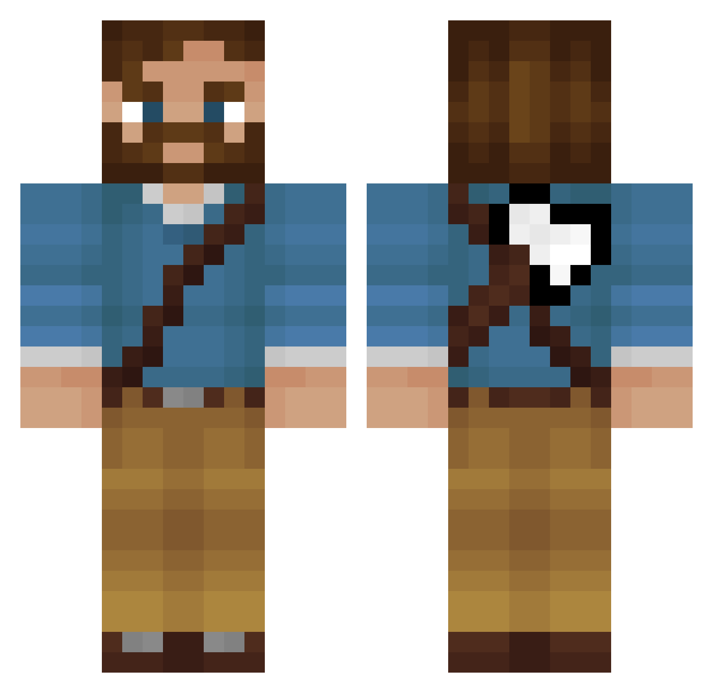 enapt Minecraft skin, front and back view