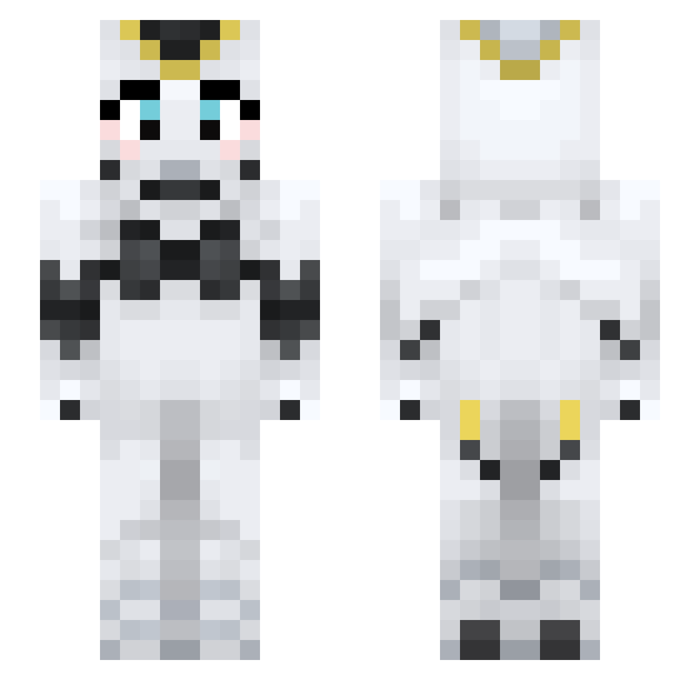 RMSTitanicA320 Minecraft skin, front and back view