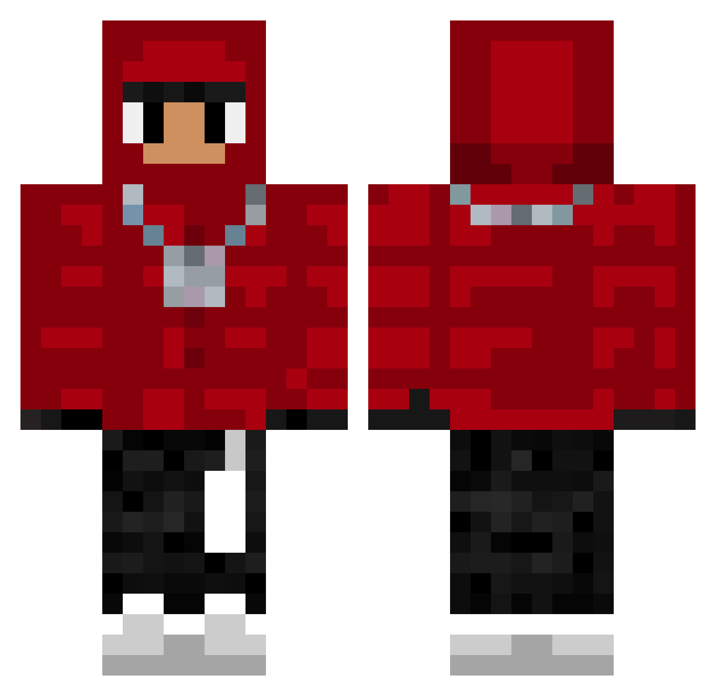 daber21seven Minecraft skin, front and back view