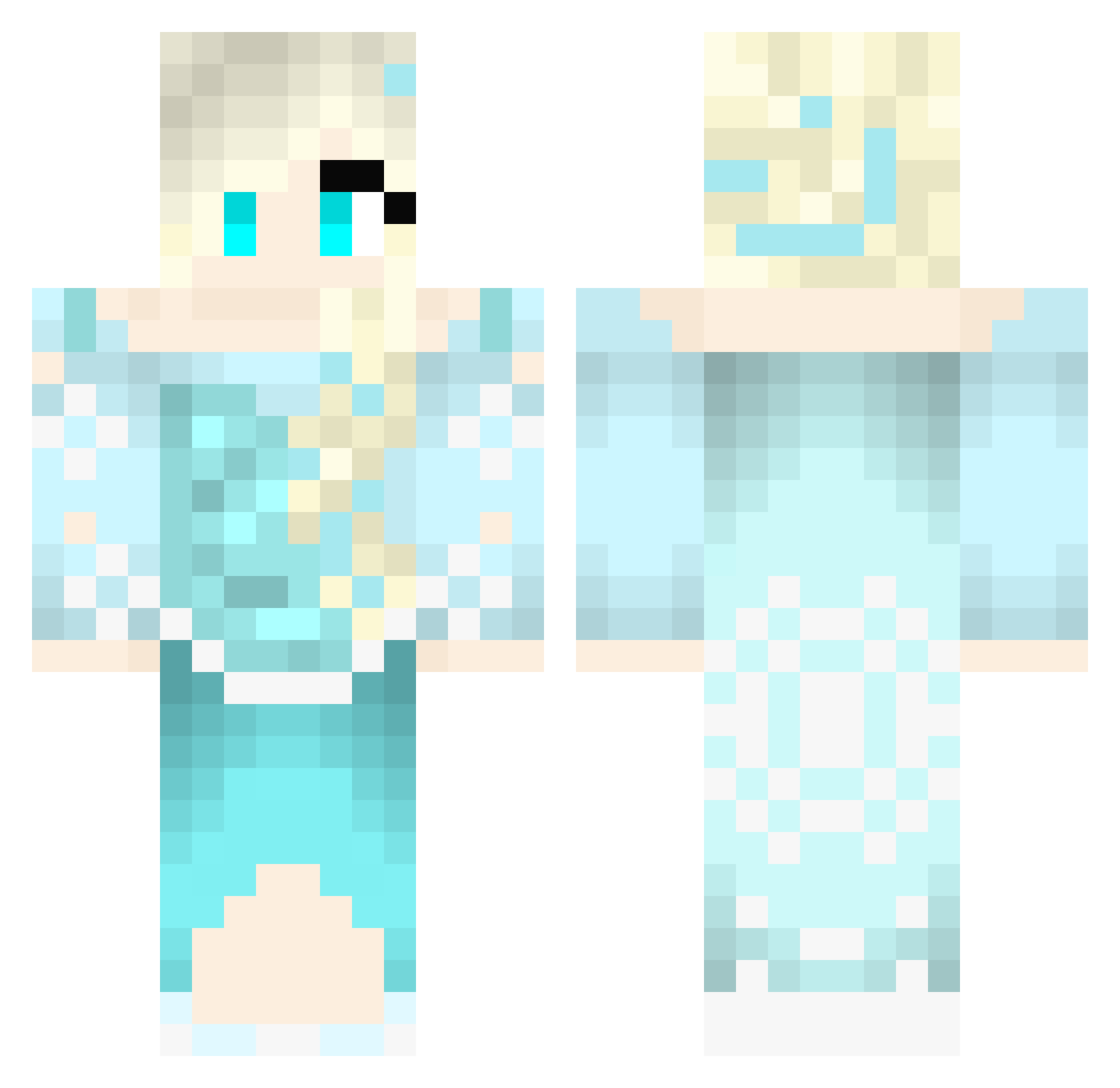 Cashel_ Minecraft skin, front and back view