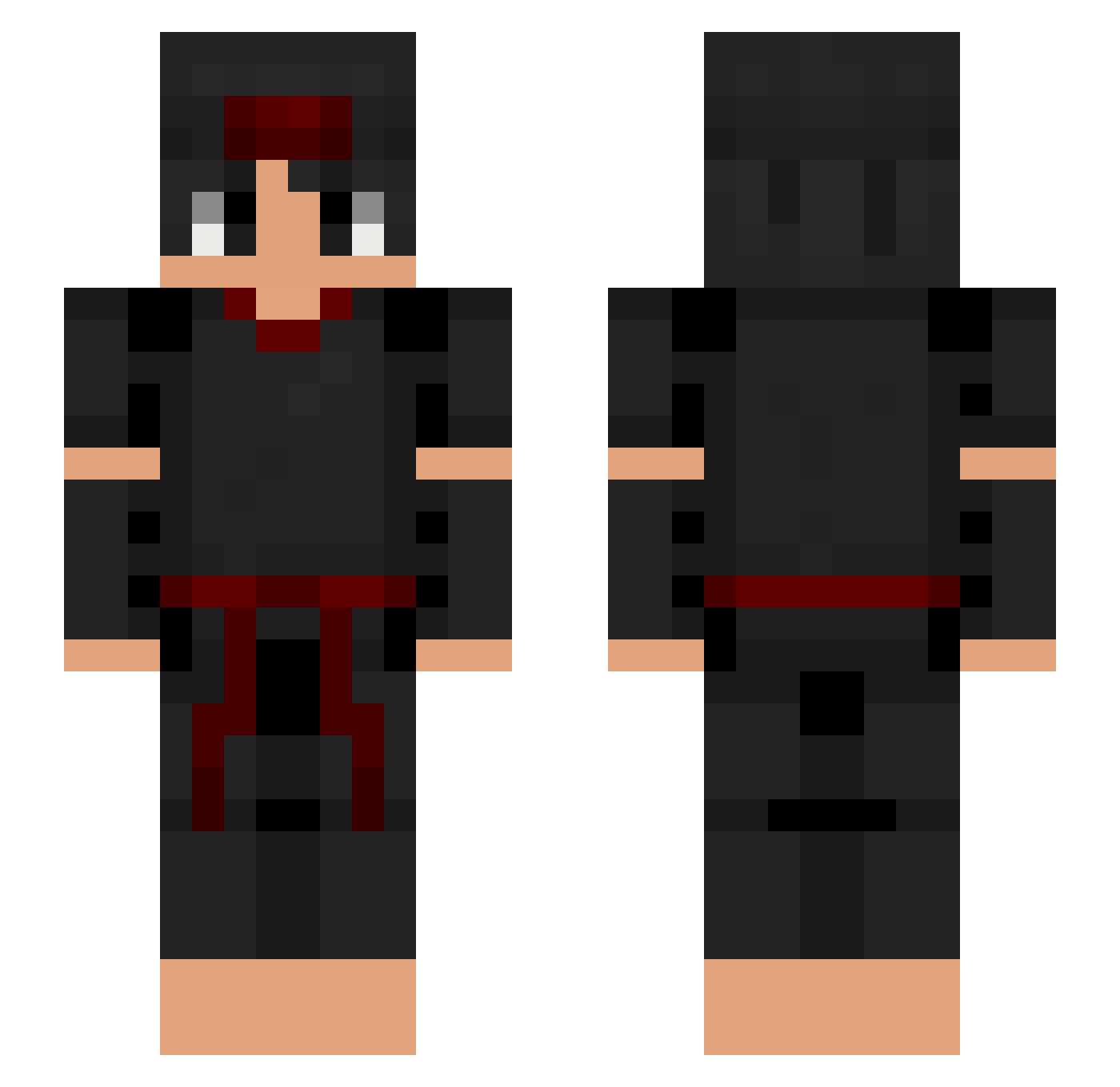 zcep Minecraft skin, front and back view