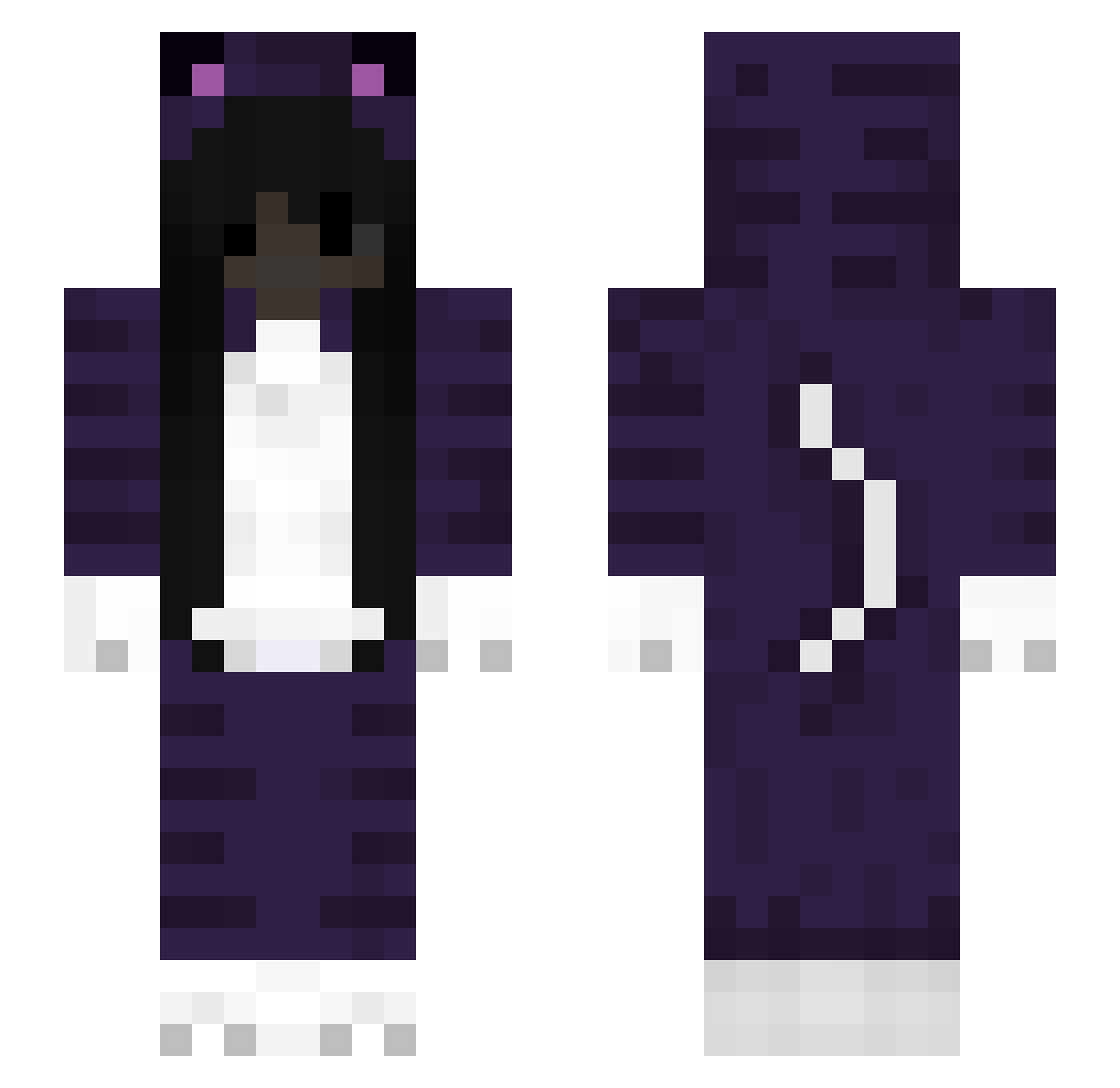 swffa Minecraft skin, front and back view