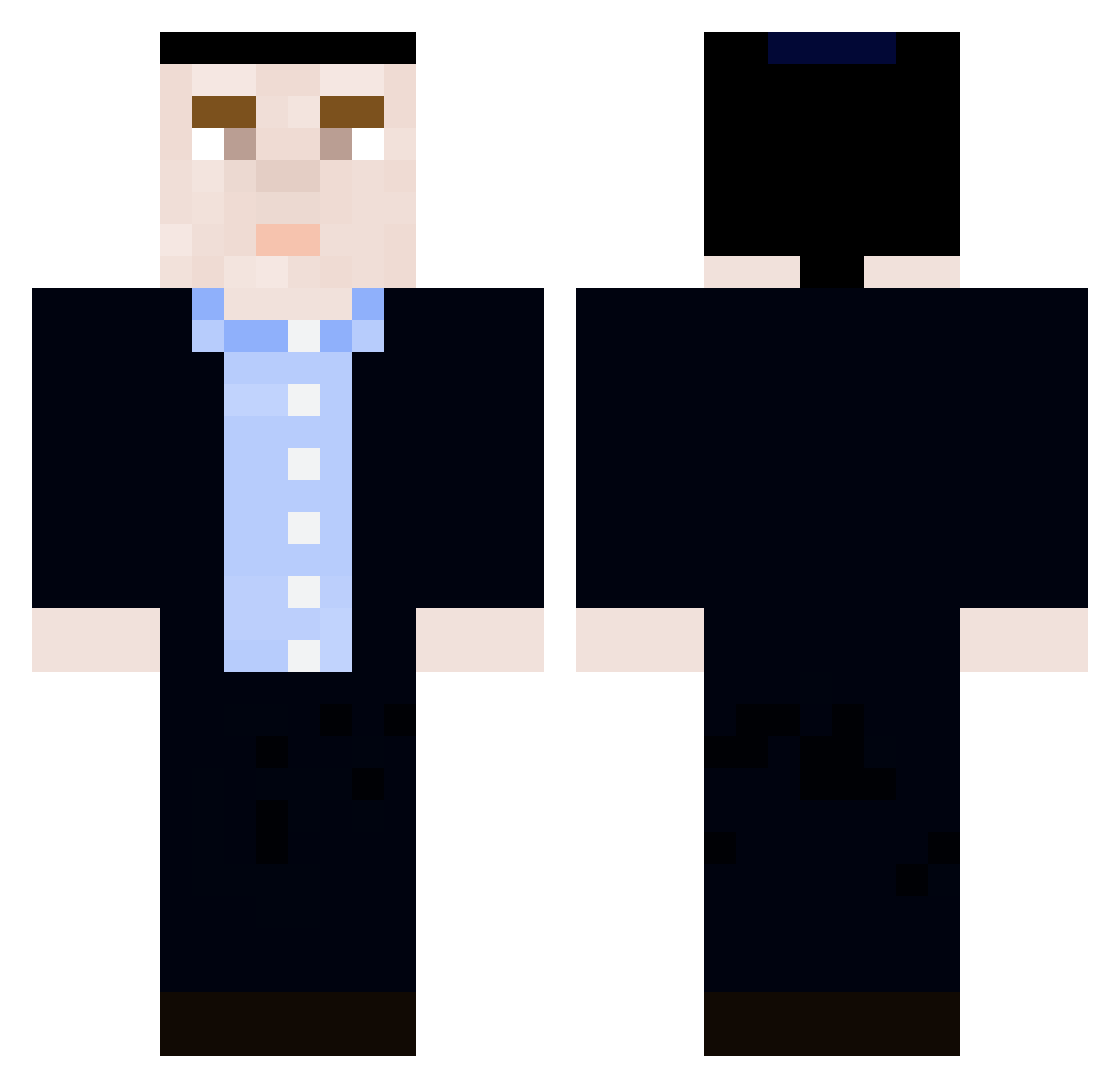 xian1k Minecraft skin, front and back view