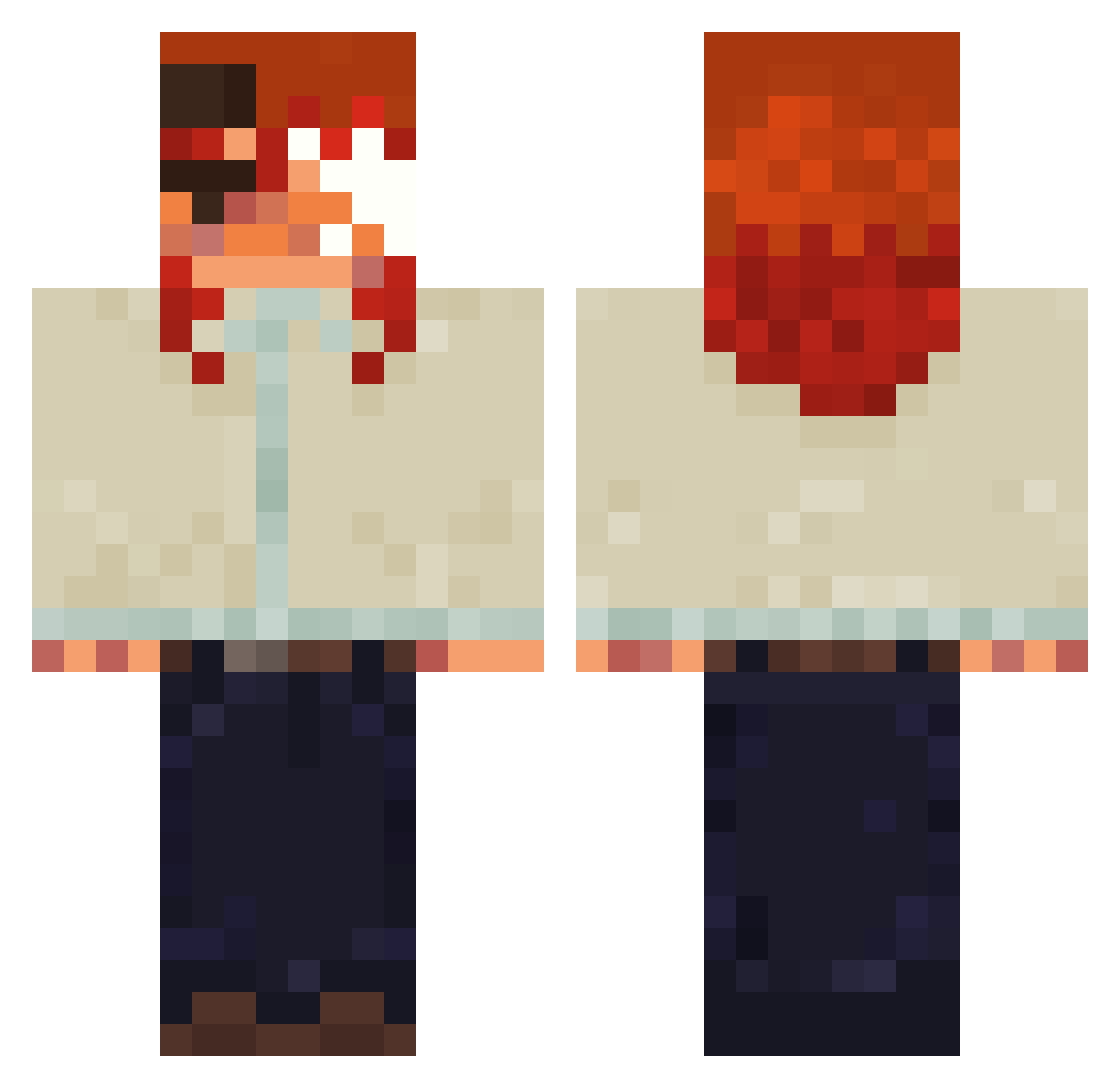 The3DS Minecraft skin, front and back view