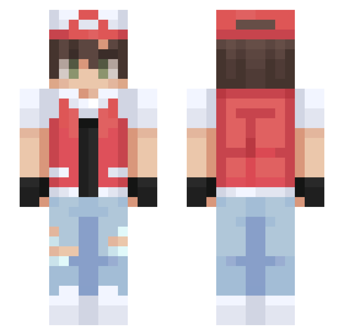 nsundvall Minecraft skin, front and back view