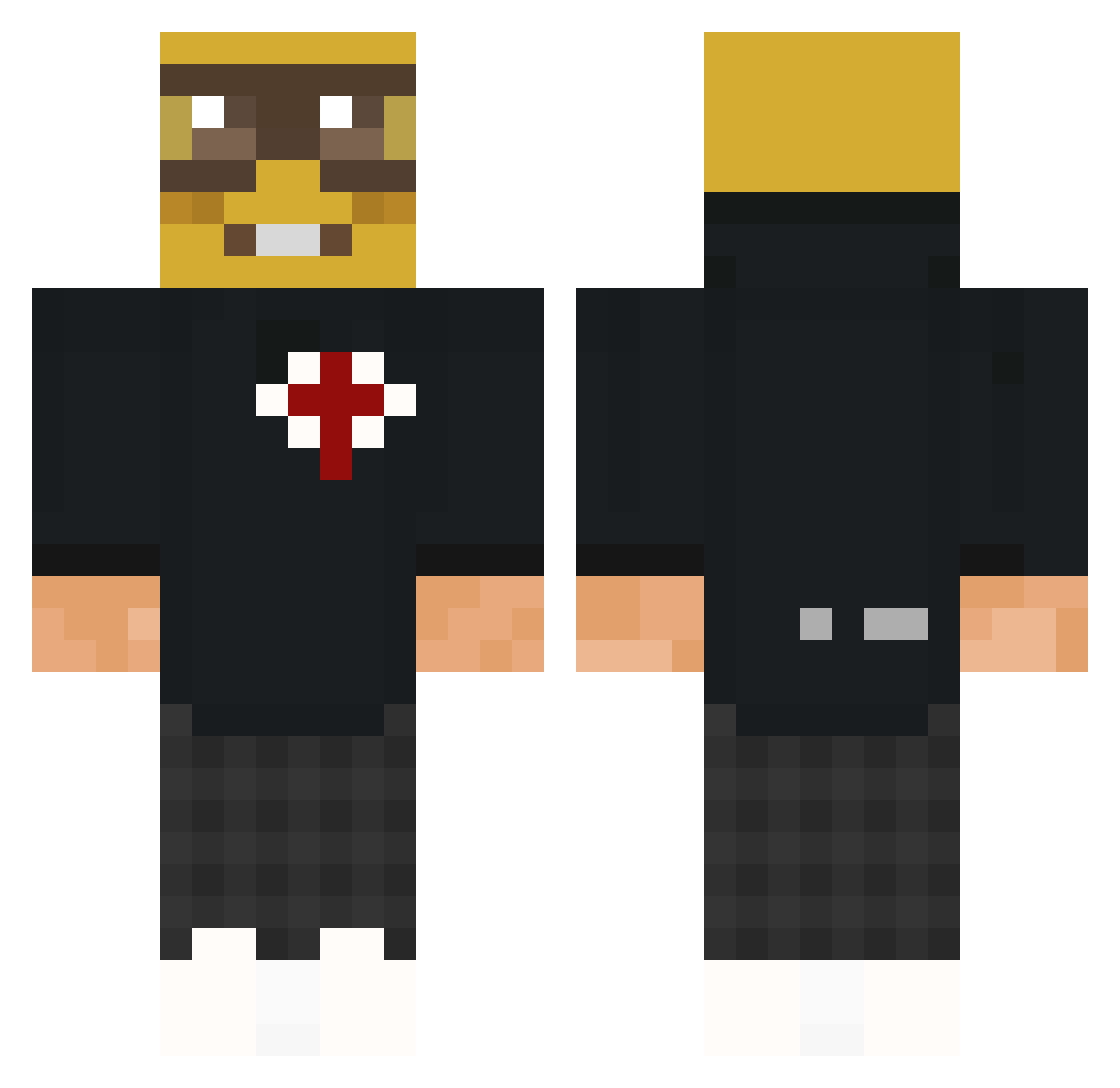 K4rm44h Minecraft skin, front and back view