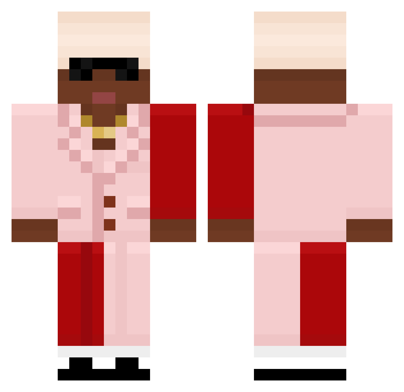 DavidSlime Minecraft skin, front and back view