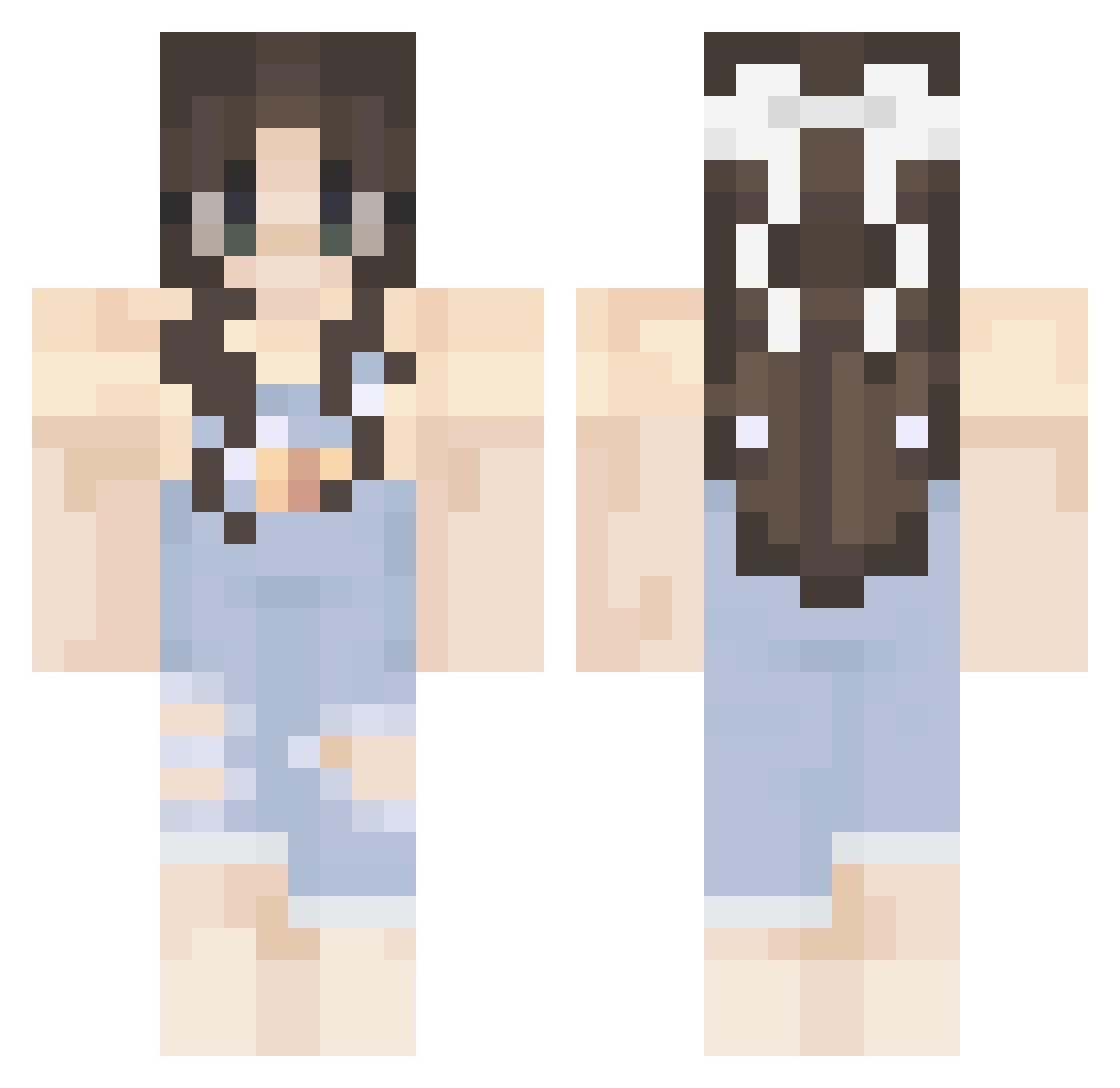 SuperKenn Minecraft skin, front and back view