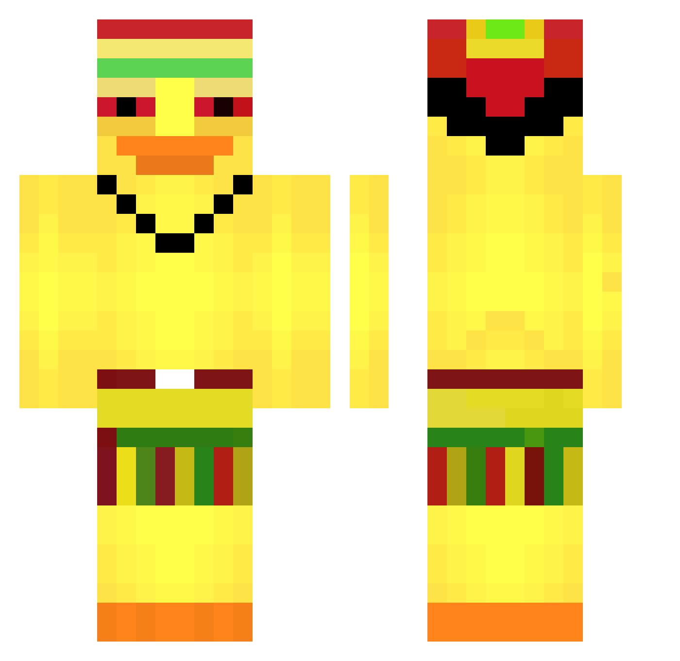 zLuk_ Minecraft skin, front and back view