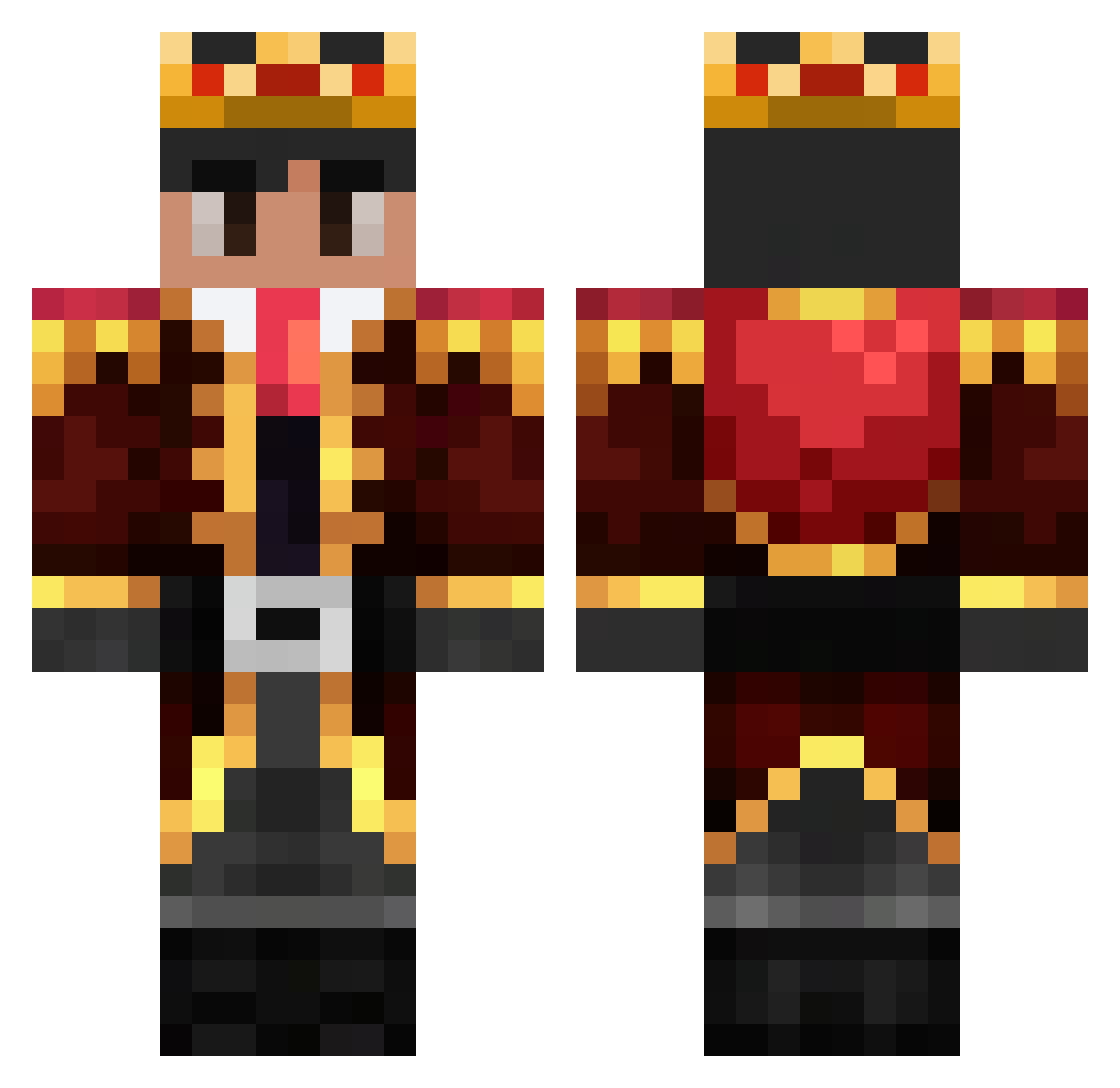 Rozen999 Minecraft skin, front and back view