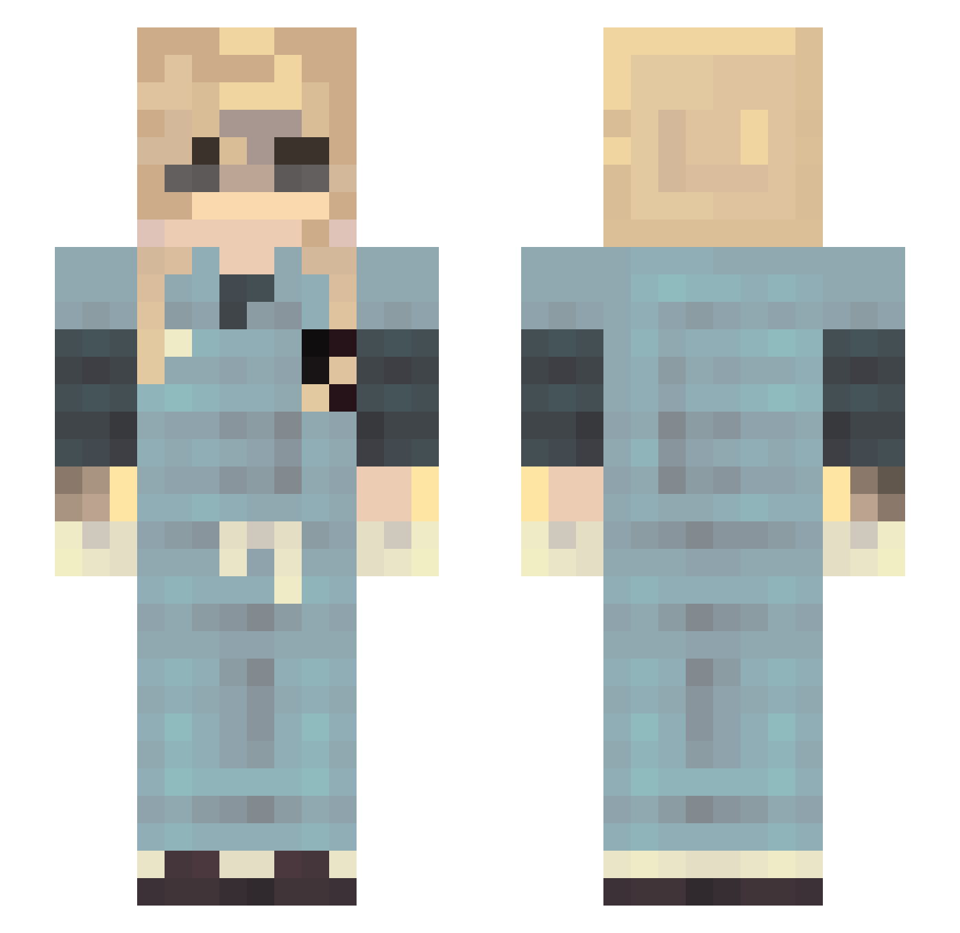 vmpss Minecraft skin, front and back view