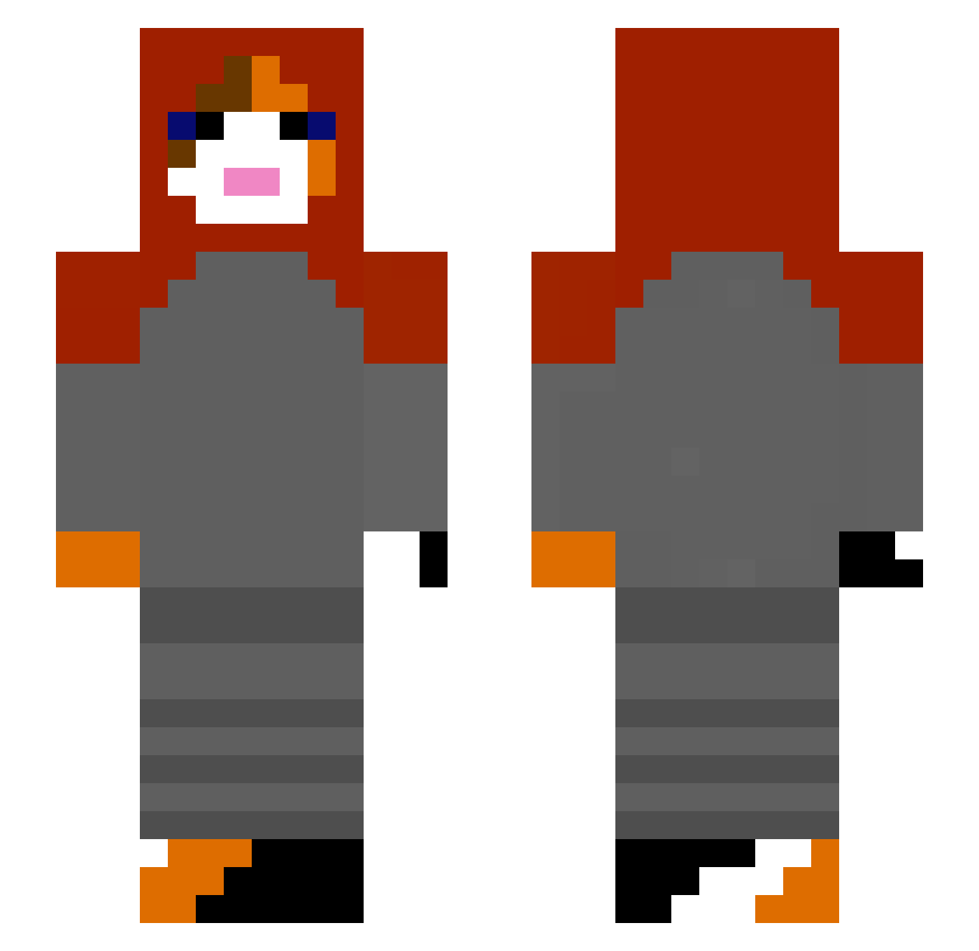 ysp3 Minecraft skin, front and back view