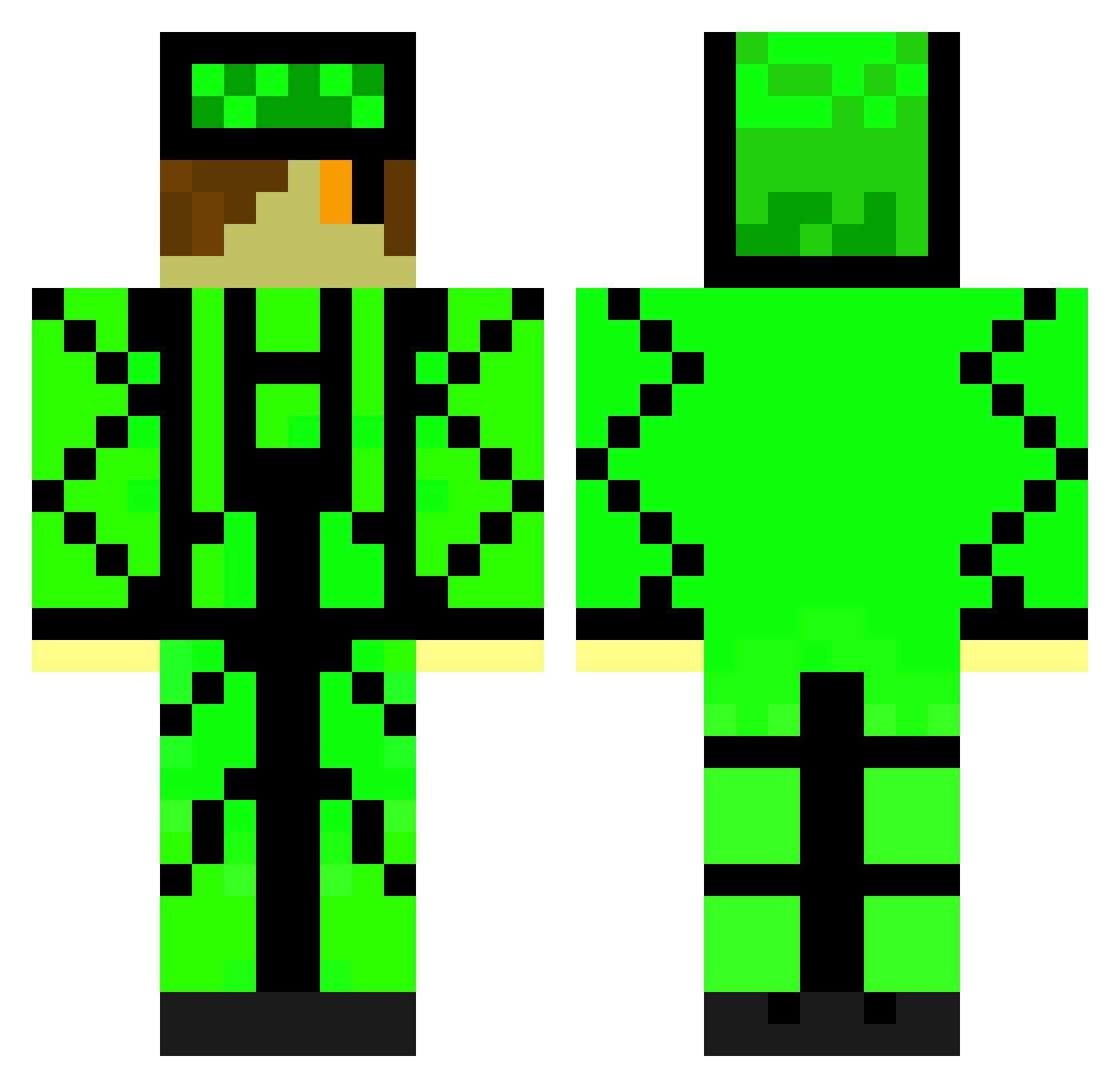 zstatz Minecraft skin, front and back view