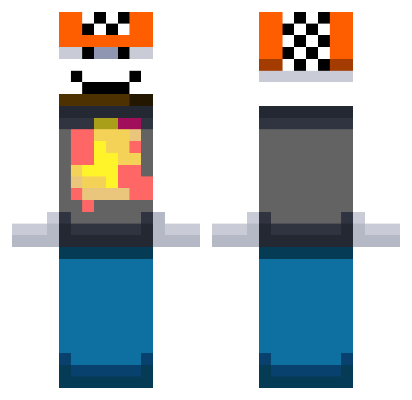 maguul Minecraft skin, front and back view