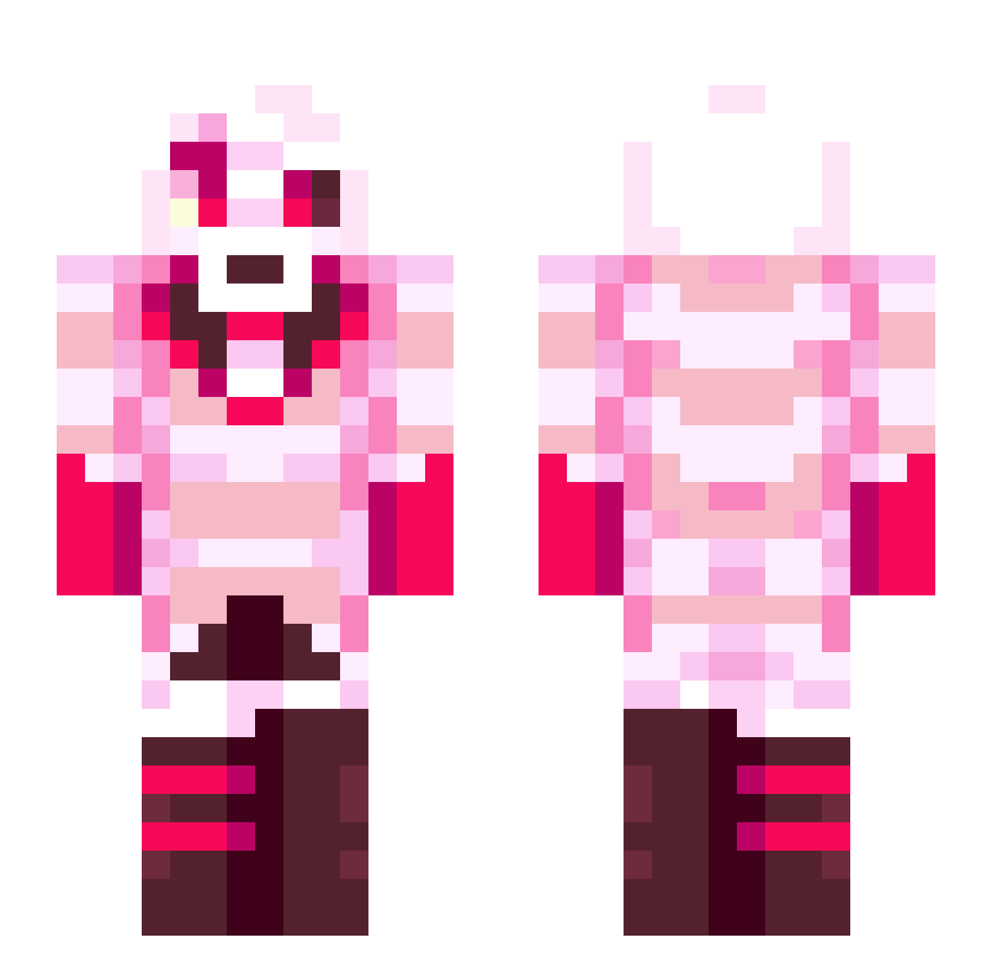 Coq_soquer Minecraft skin, front and back view