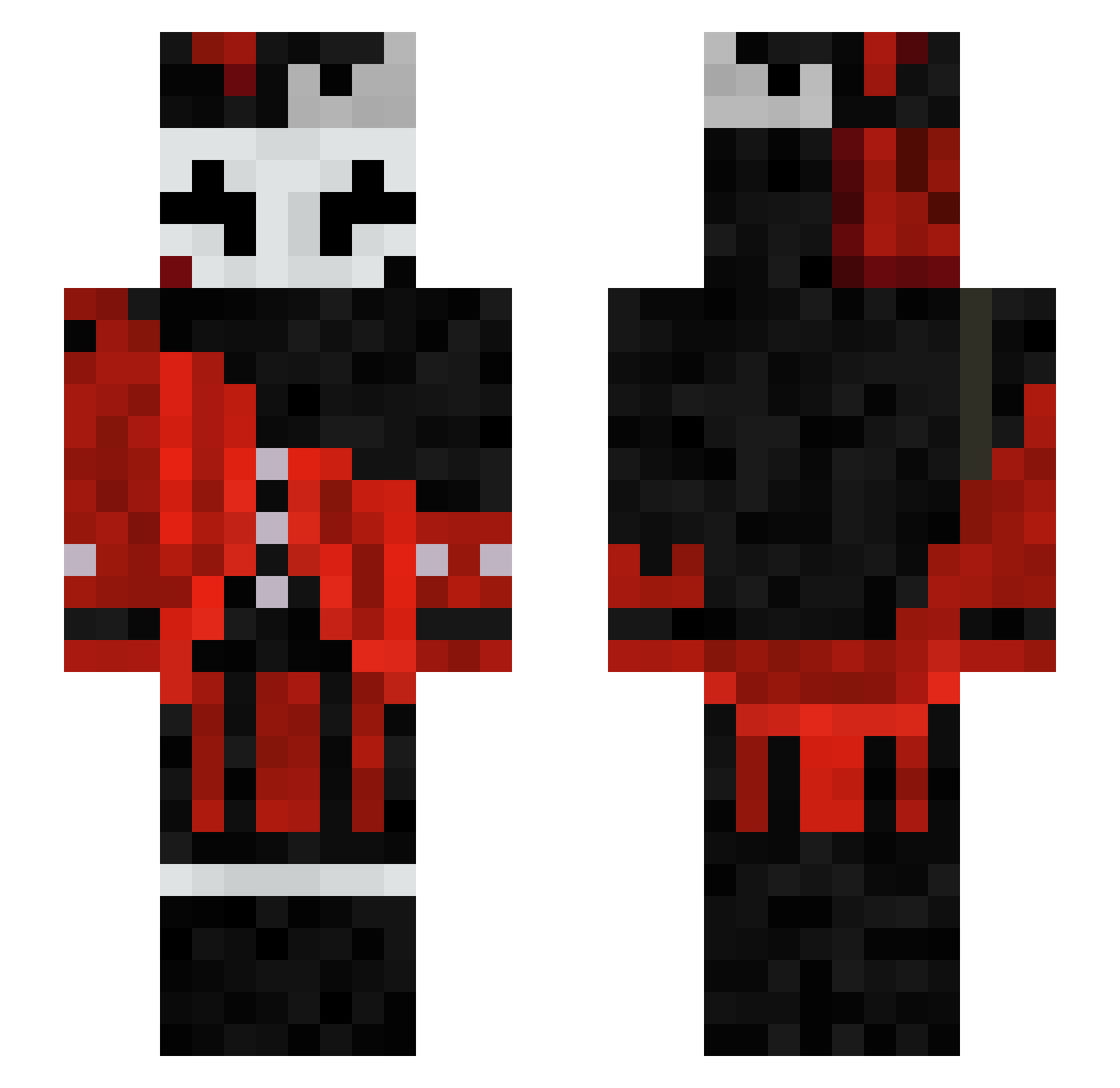 Zig_zane Minecraft skin, front and back view