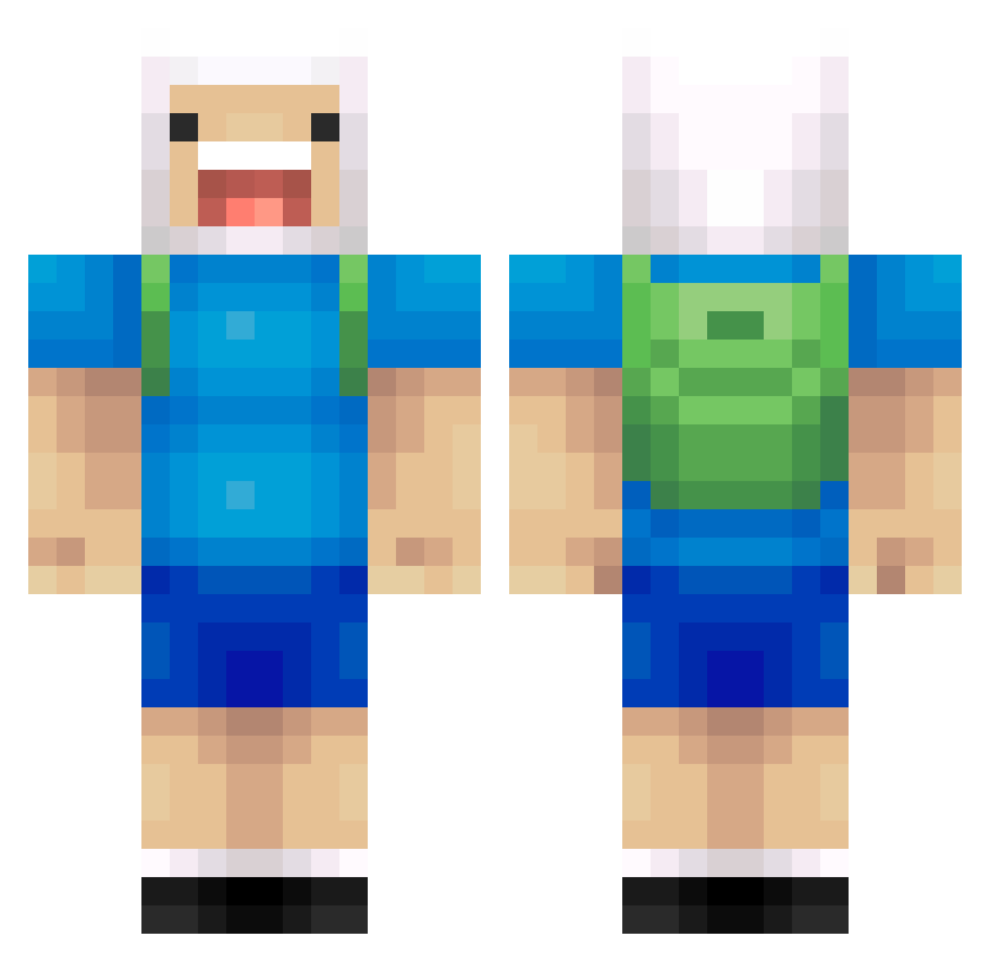 Wahlberg2261 Minecraft skin, front and back view