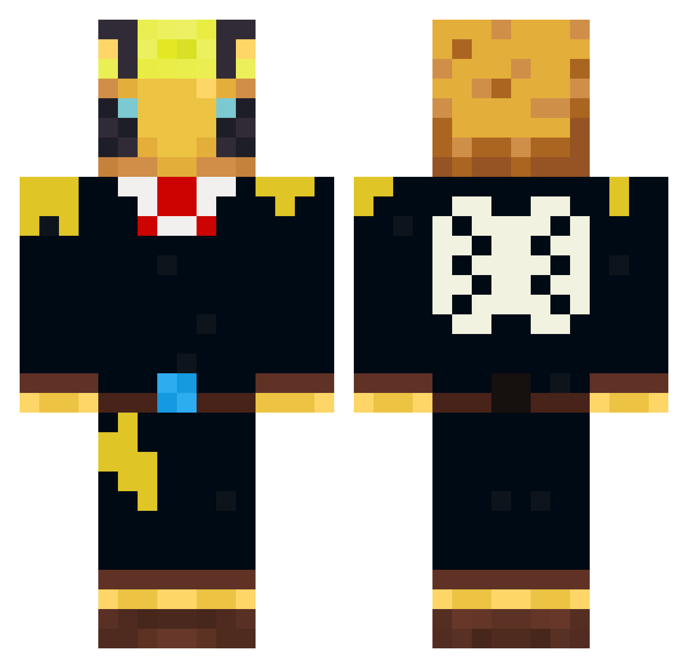 Smeef_28 Minecraft skin, front and back view