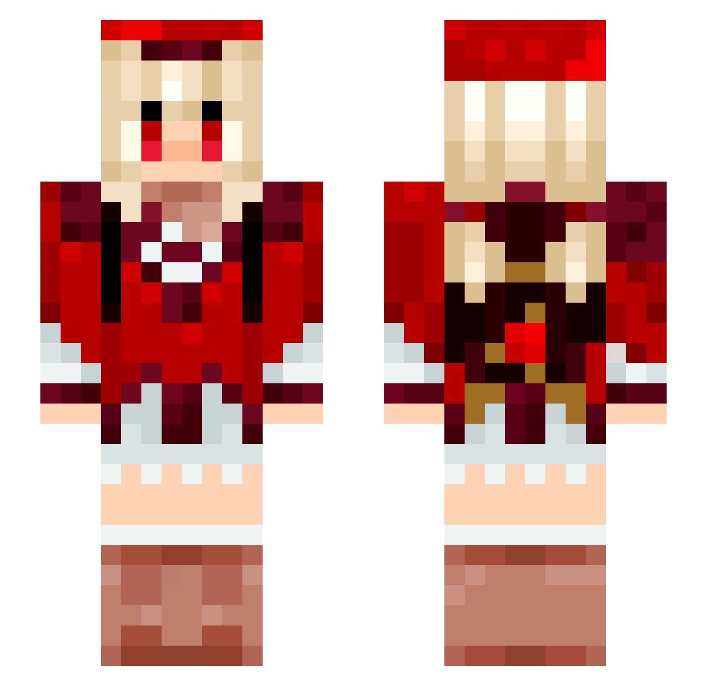ERROR32x Minecraft skin, front and back view