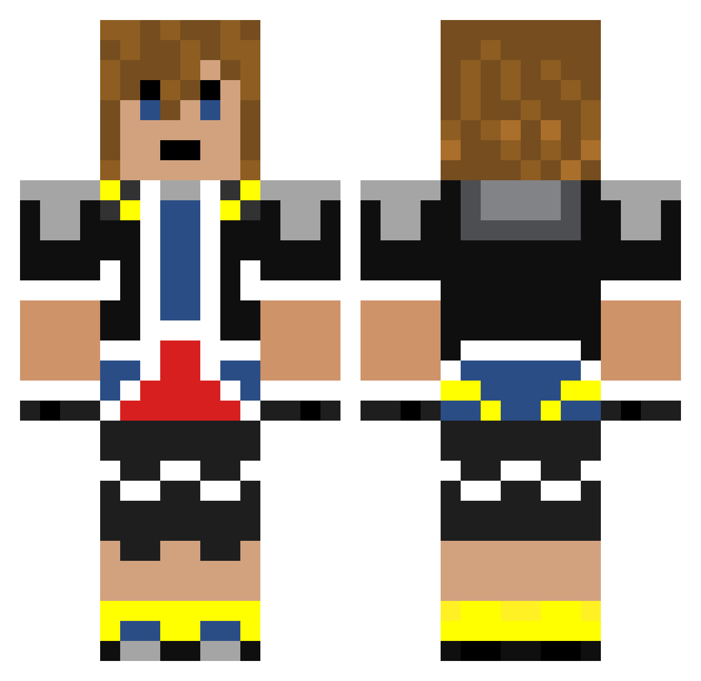 Aeroscope Minecraft skin, front and back view