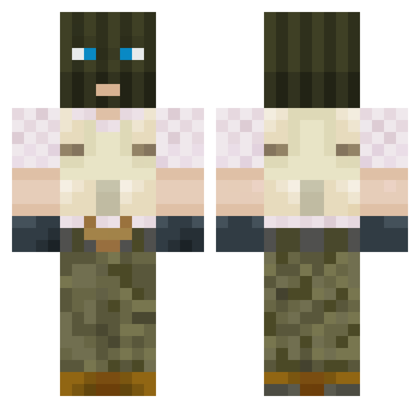 Wangba_dan Minecraft skin, front and back view
